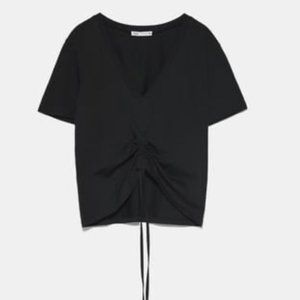 Zara Ruched Tee Shirt